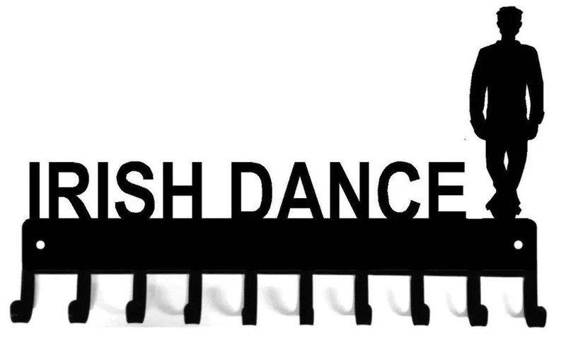 Irish Dance Male Dancer #1- Personalized Medal Rack Organizer