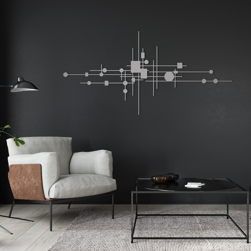 Modern Luxury Style Metal Wall Art, Minimalist Line Decor, Geometric Abstract gallery