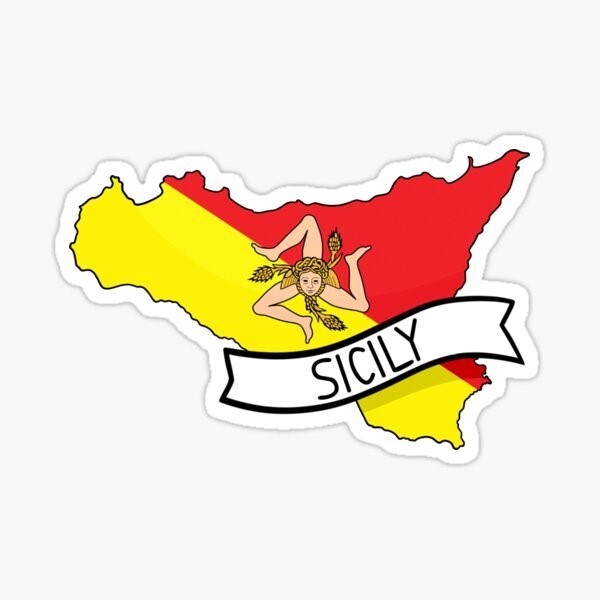 Italian, Sicilian, Sicily, Vinyl Die Cut Sticker