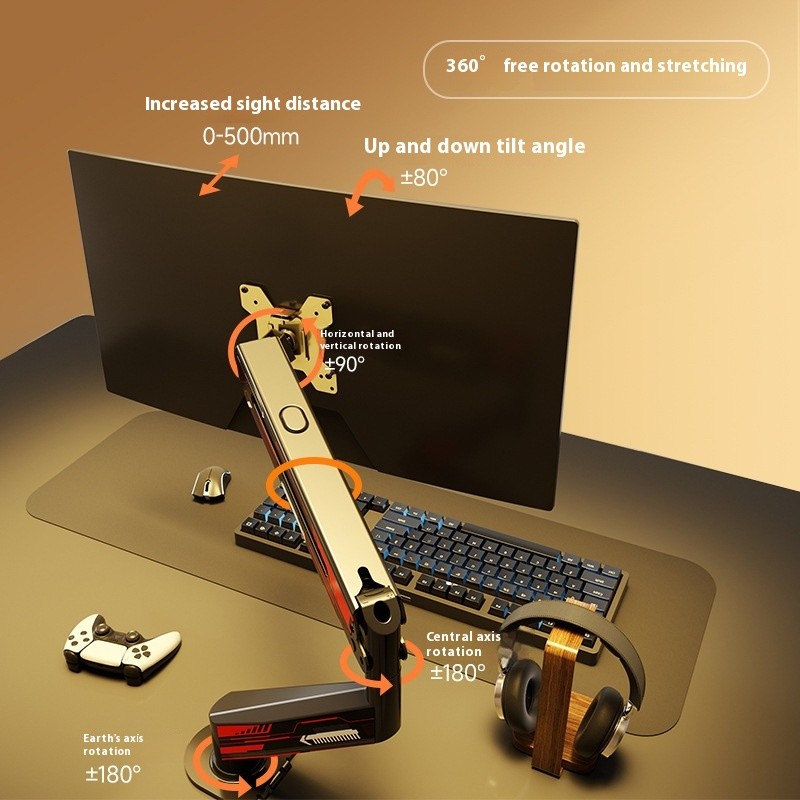 Adjustable Computer Monitor Arm Bracket – Mechanical Desk Mount Stand VESA Adjus gallery