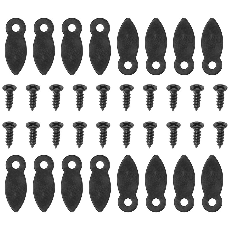 100Pcs Photo Frame Hardware Clip with 100Pcs Screws for Hanging Pictures Black