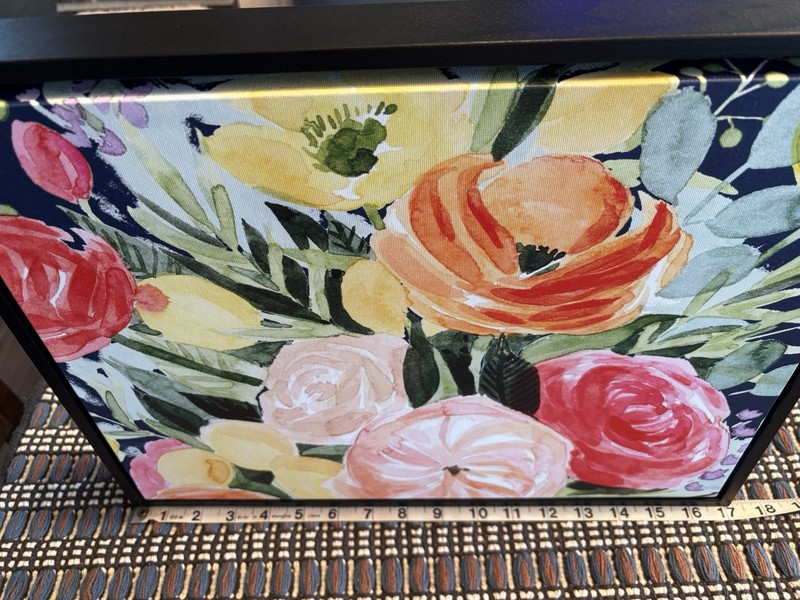 Tropical Floral Framed Wrapped Canvas Print Brand New