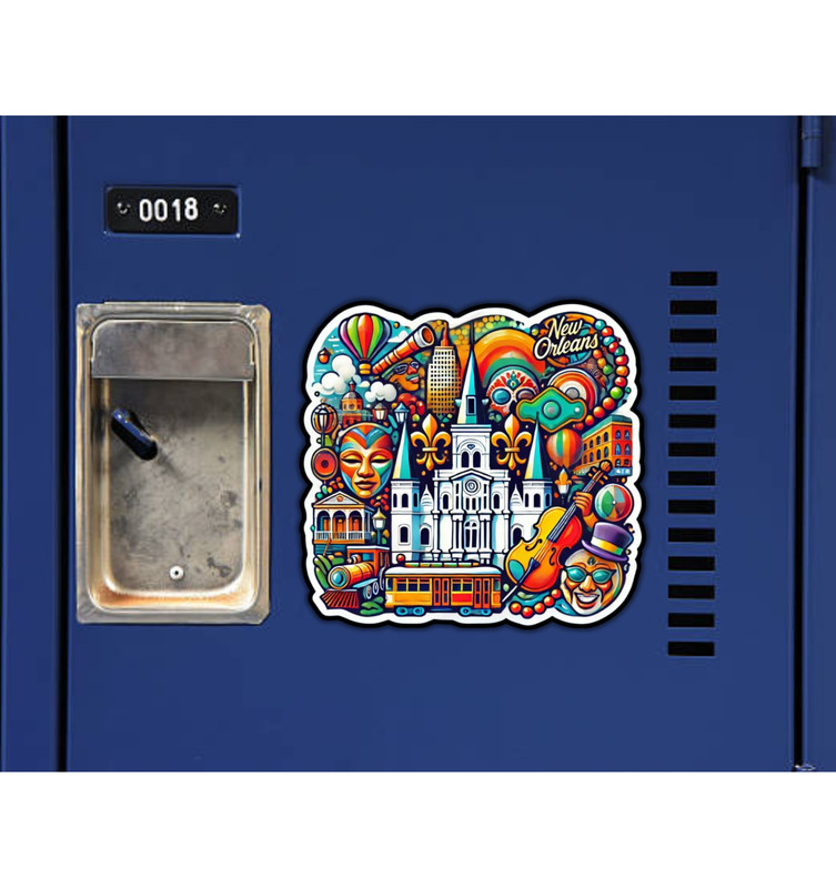 New Orleans Louisiana Fridge Magnet or Laptop Sticker gallery