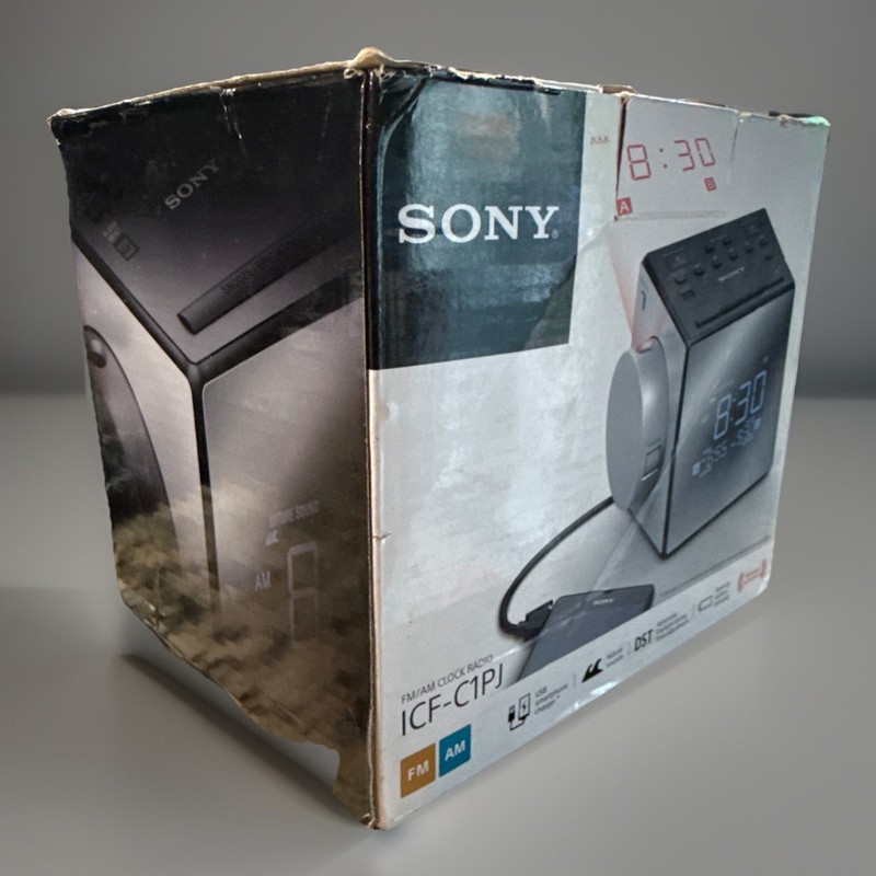 SONY ICF-C1PJ Projector FM/AM Clock Radio — Open Box