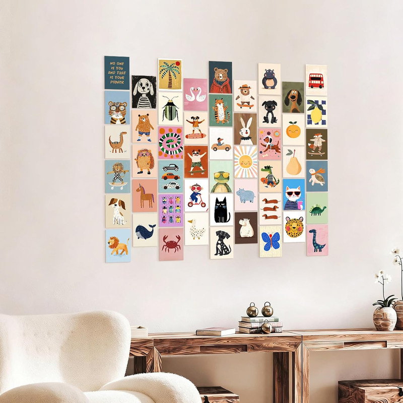 50Pcs Playroom Decor Funny Cartoon Animal Posters Toddler Boy Wall Decor Insp... gallery