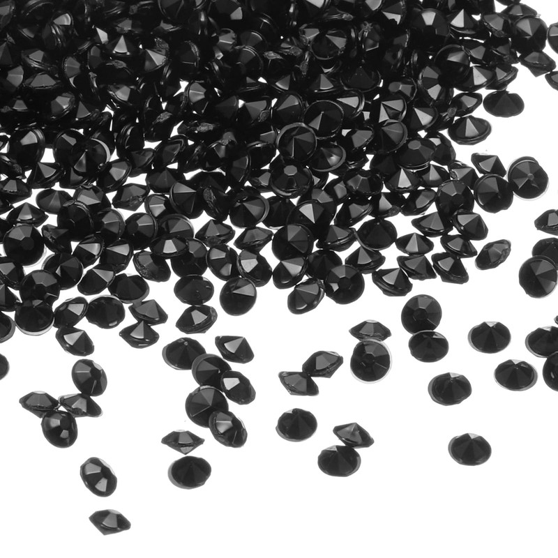 10000Pcs 3mm Black Acrylic Diamonds Table Scatter Confetti Crystals Vase Fillers