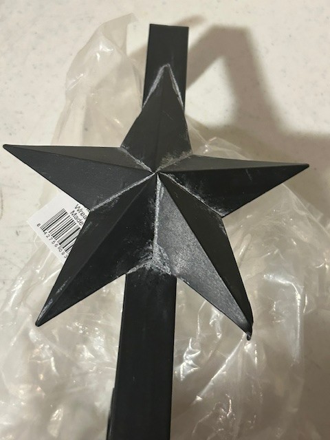 Star Double metal Wreath hook in black metal gallery