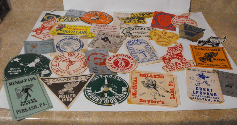 Lot of 30 Vintage Original Roller Skating Rink Decal Stickers ~ Pennsylvania PA