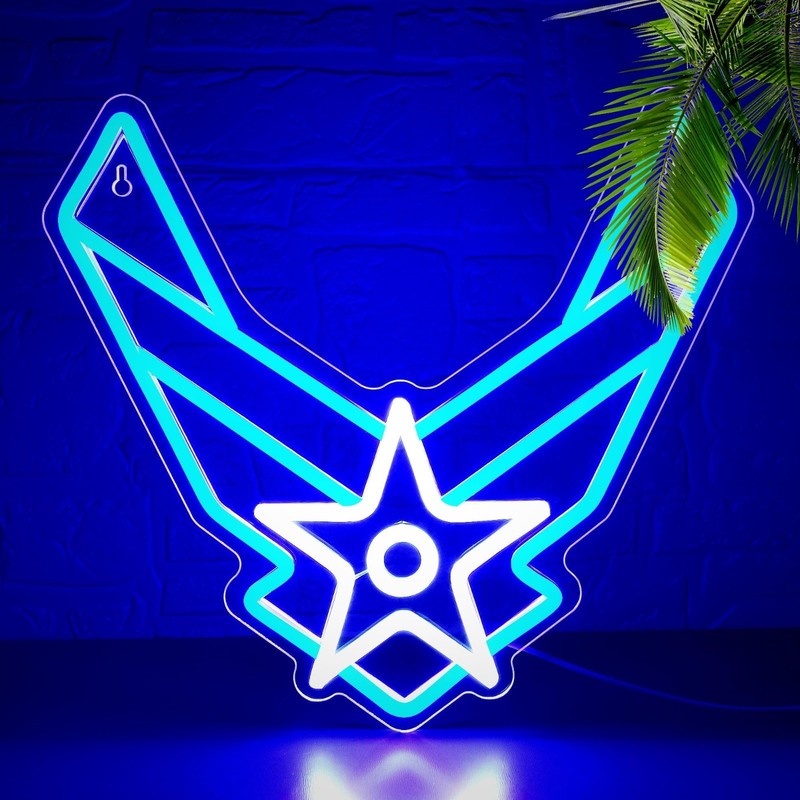 Military Neon Wall Decor Light - LED Sign for Man Cave, Bedroom, Veterans Gather gallery
