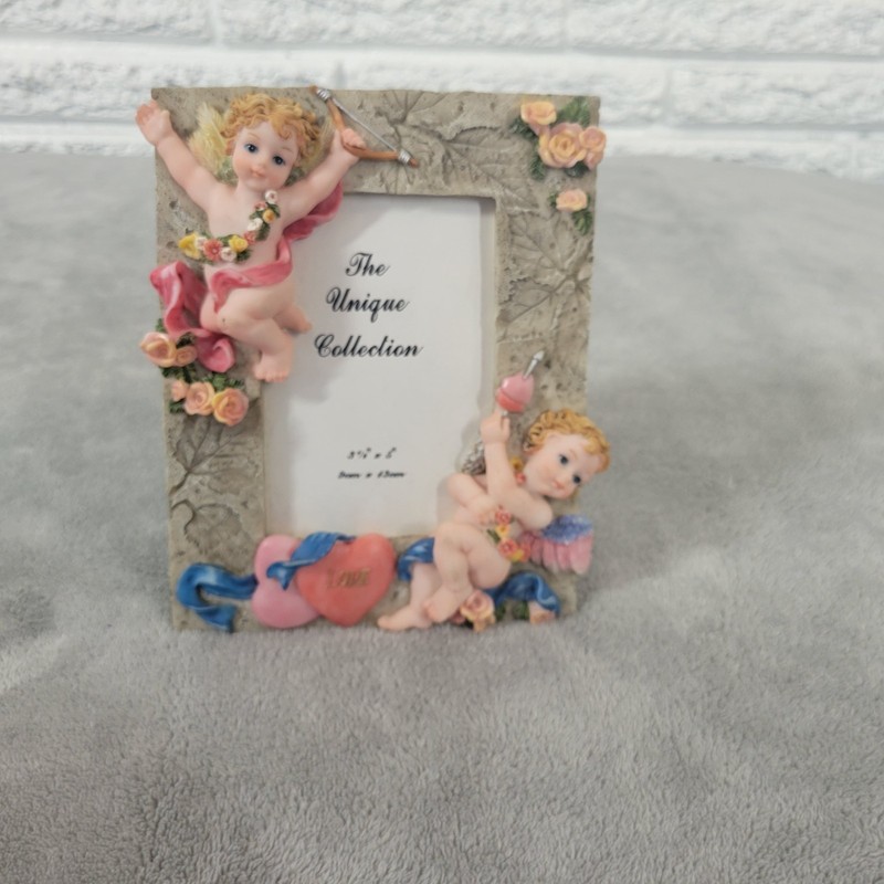 Cherubs Angels Photo Frame 3.5×5 Ornate Resin Angel Wings Picture Frame Portrait