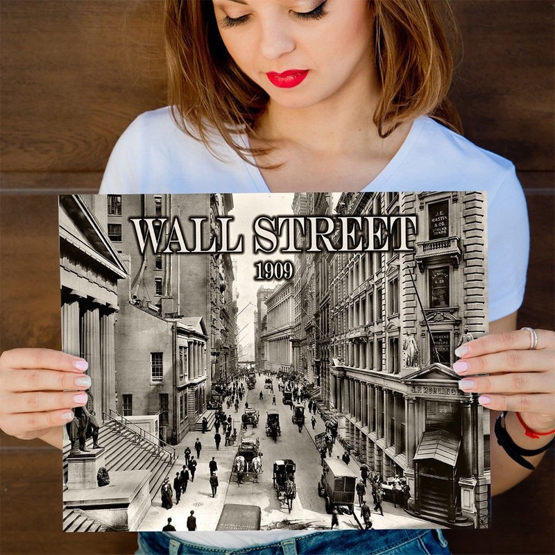 Wall Street 1909-11x14 Unframed Art Print - Great Gift for Financial Planners gallery