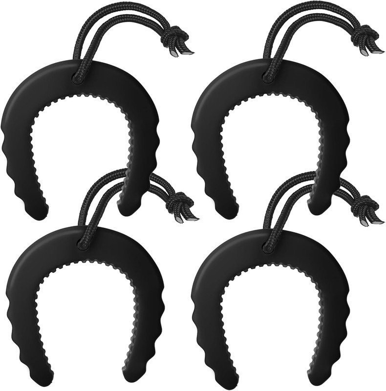 4 Pcs First Responder Door Stop, Emergency Door Jam with Nylon Cord Attachments