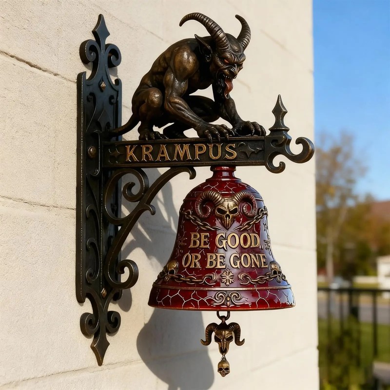 Krampus Be Good or Be Gone Decorative Bell 16cm ✨ Collectible Ornament gallery