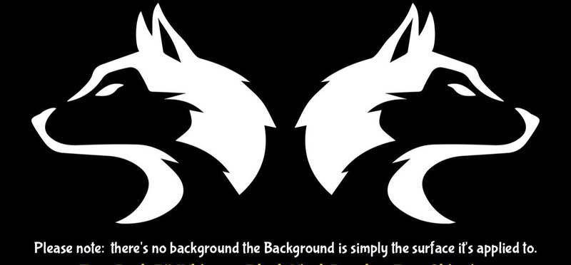 Husky Wolf Dog Graphic Two Pack 5″ Vinyl Decals Car Window Laptop Tablet
