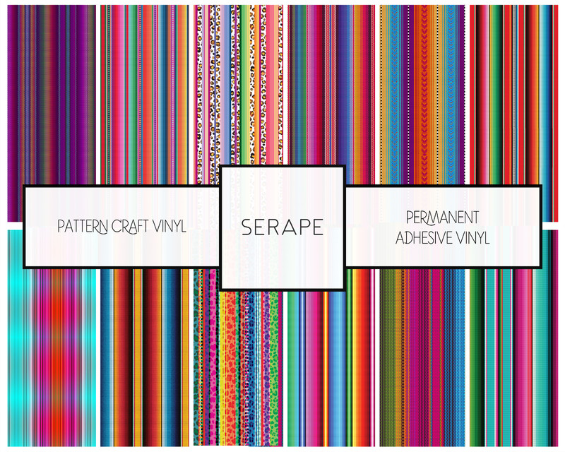 Serape Patterned Premium Vinyl, for use with all Cricut cutting machines (12") gallery