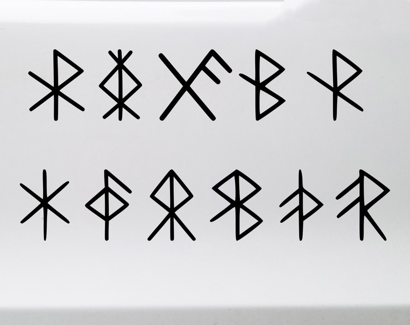 Set of 11 Viking Bind Rune Vinyl Decals Peace Grace Energy Healing Strength Safe