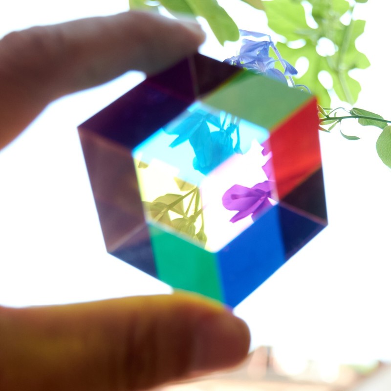 CMY Color Cube, Acrylic Prism, Science Learning Educational Toy, Desktop Decor gallery