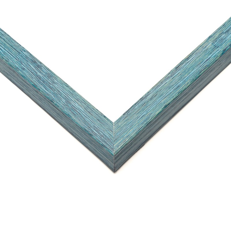 5×15 In Shadow Box Frame Blue | 1.125 inches Deep Real Wood Rustic Shadowbox Dis