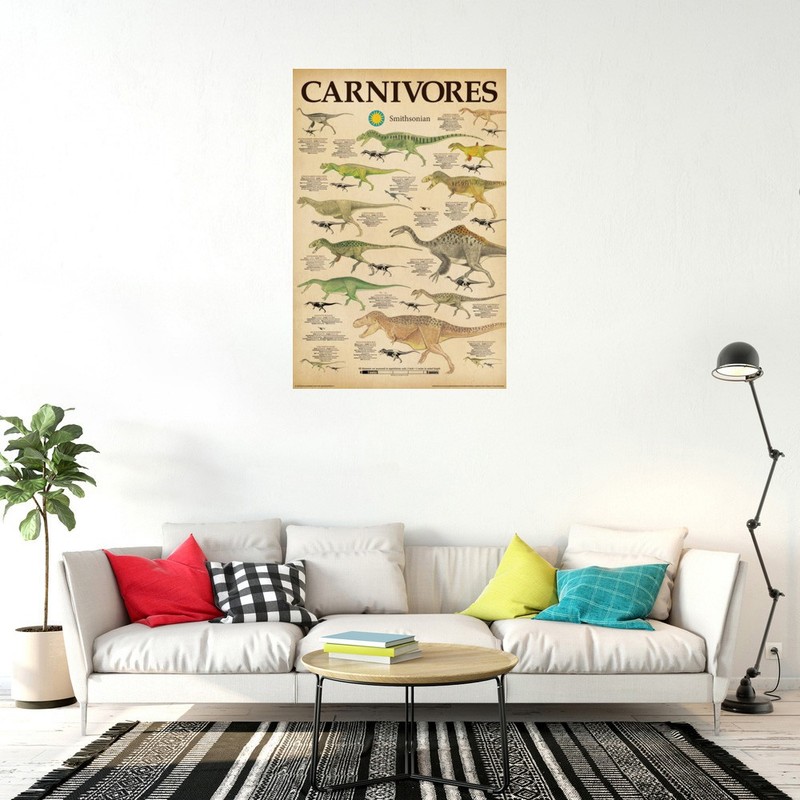 Dinosaurs - Educational 2 Piece Poster Set (Carnivores & Herbivores) (24" x 36") gallery