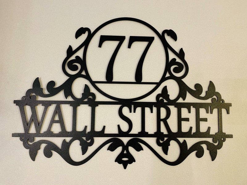 Personalized Metal Address Sign - Custom House Number & Street Name Wall Plaque gallery