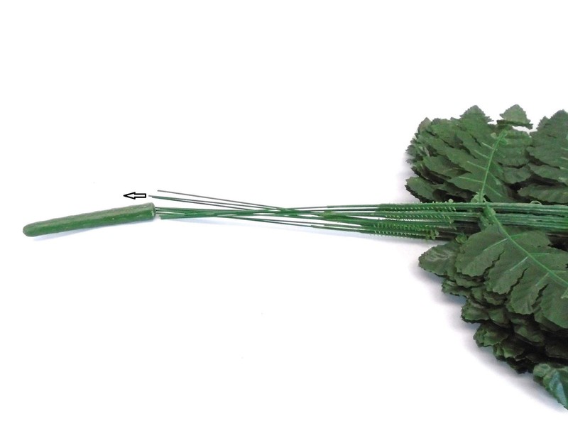 24 PCS 16 Inch Green Leather Fern Artificial Silk Leaves Greenery 5665GN gallery