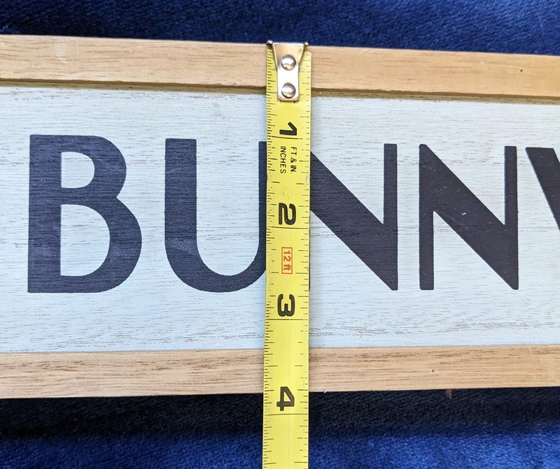 Easter BUNNY Was Here Sign Hanging Wooden Sign Ashland Decor Spring Decor 21" gallery