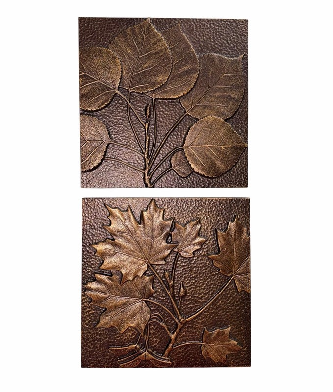 Whitehall Cast Aluminum Maple & Aspen Leaf Wall Decor in Antique Copper Finish gallery