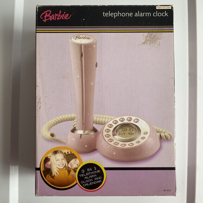 2005 Barbie Telephone Alarm Clock Calendar