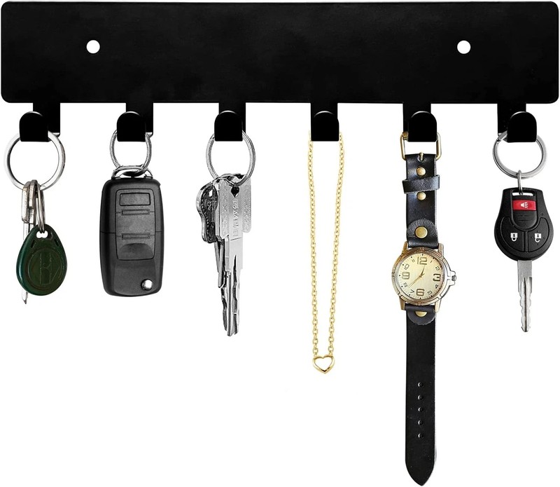 Key Holder for Wall, Key Hooks with 6 Hooks, Wall Mounted Key Holder for Hallway