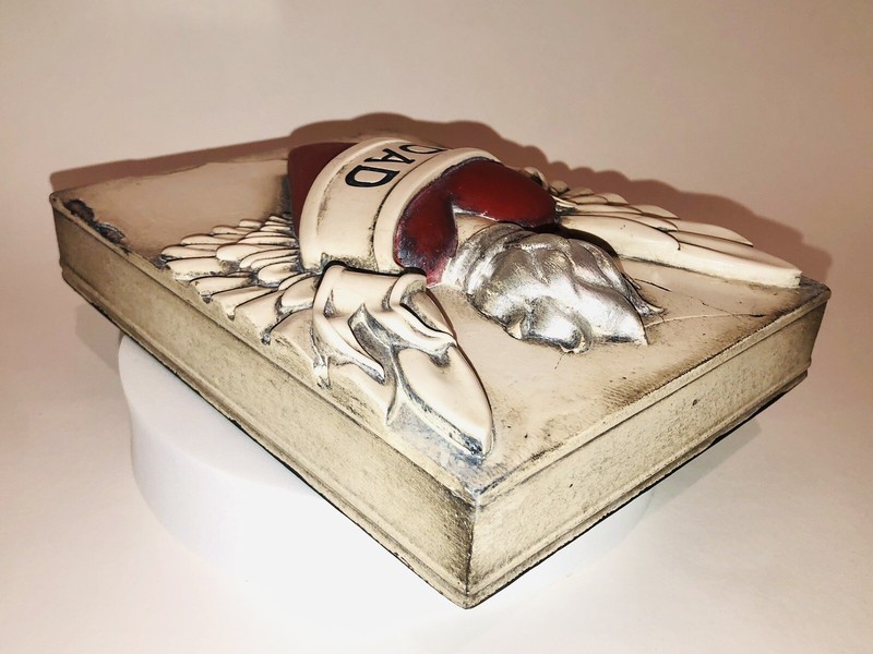 ❤️ Sid Dickens SP-06 DAD Heart Silver Flame Memory Block Tile RETIRED RARE gallery