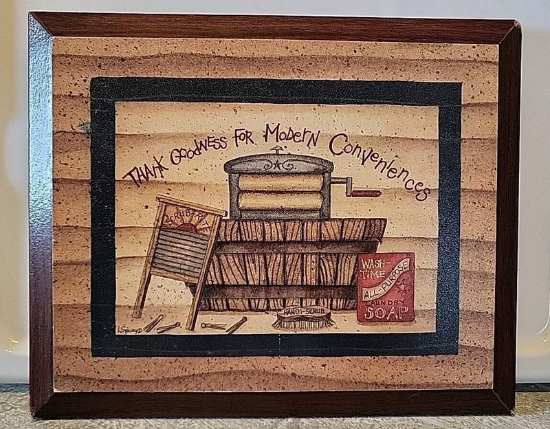 Laundry Room Sign Wall Hang, Thank Goodness For Modern Conveniences