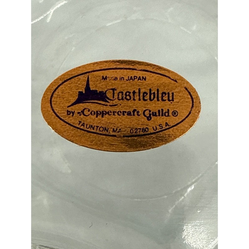 VTG Castlebleu by Coppercraft Guild Glass Shell Dish Trinket Dish Made in Japan gallery