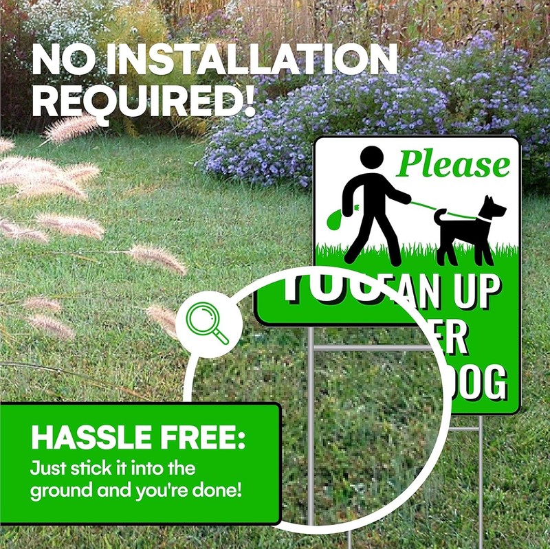 Attention-Grabbing Clean Up After Your Dog Sign - 18" x 9" for Yards and Parks gallery