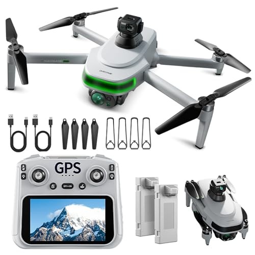 HZMOFTJ Drones With Dual Camera For Adults 4k,Gps Drone With Screen On Controlle