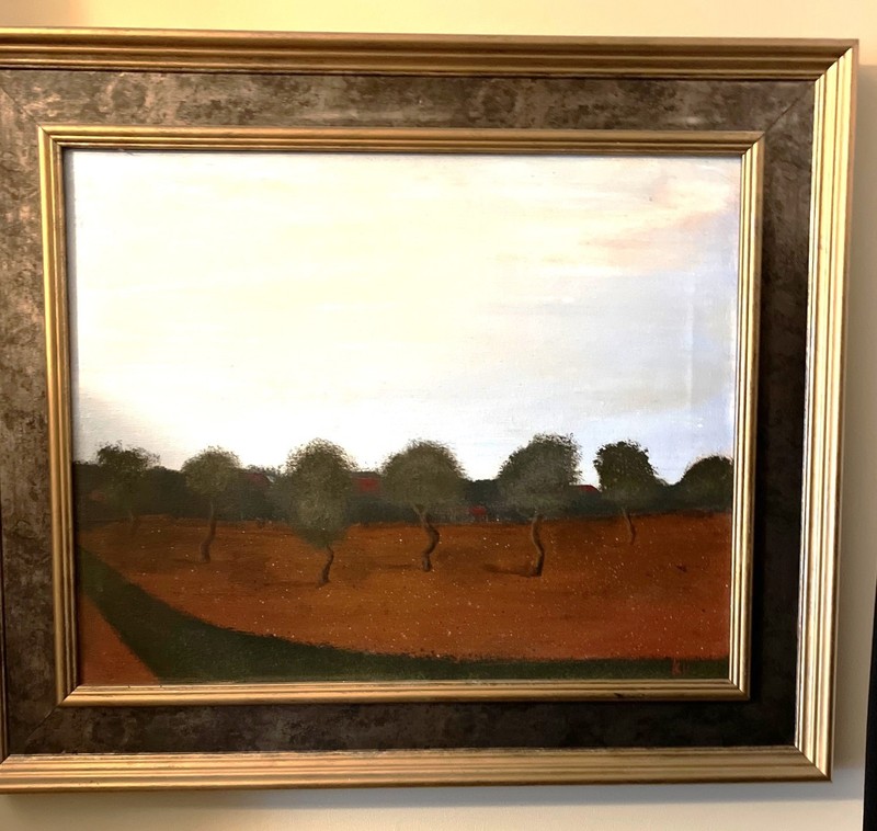 Original Framed Acryllic On Canvas Painting Titled "Home" Nature Trees 20 x 16" gallery