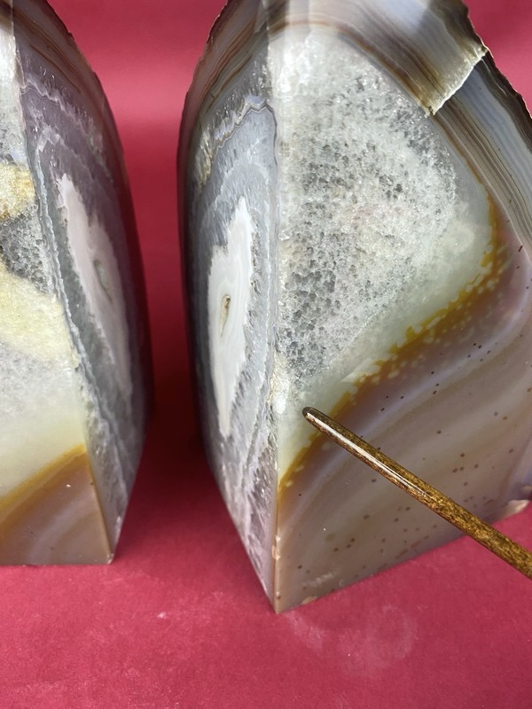Geode Bookends 7 1/2” 16 Pounds Polished Thunder Eggs gallery