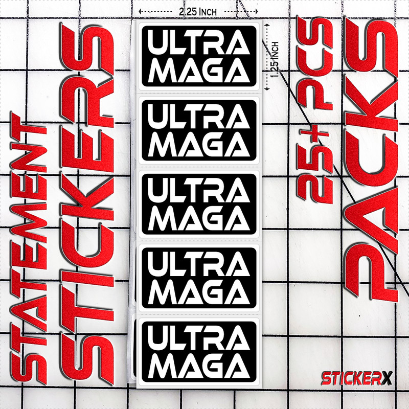 "ULTRA MAGA" 25-250 Bulk Stickers IMPEACH Anti Joe Biden Sucks Prank Gag Decal gallery