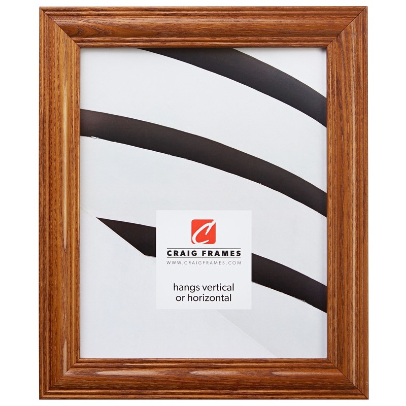 Craig Frames Wiltshire 440, 1.25″ Mission Oak Brown Stained Wood Picture Frame