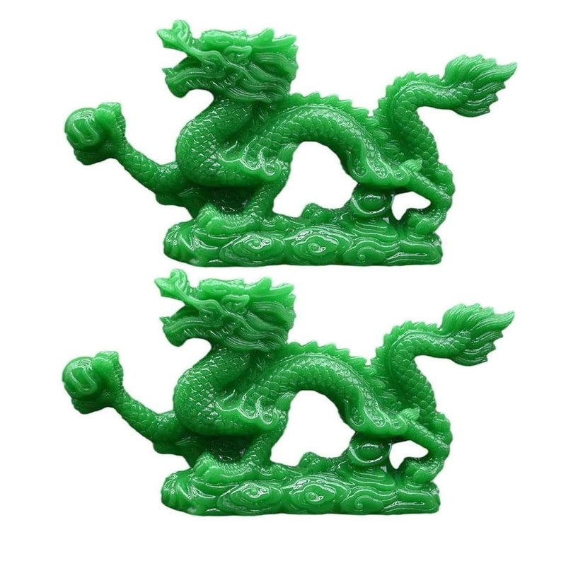 2Pcs Feng Shui Dragon Statue,Easy to Use,Multi-Purpose Chinese Auspicious Luc