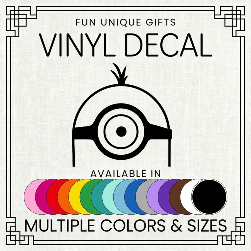 Peeking Minion Vinyl Decal Sticker -Multiple Colors & Sizes- SHIPS FREE! gallery