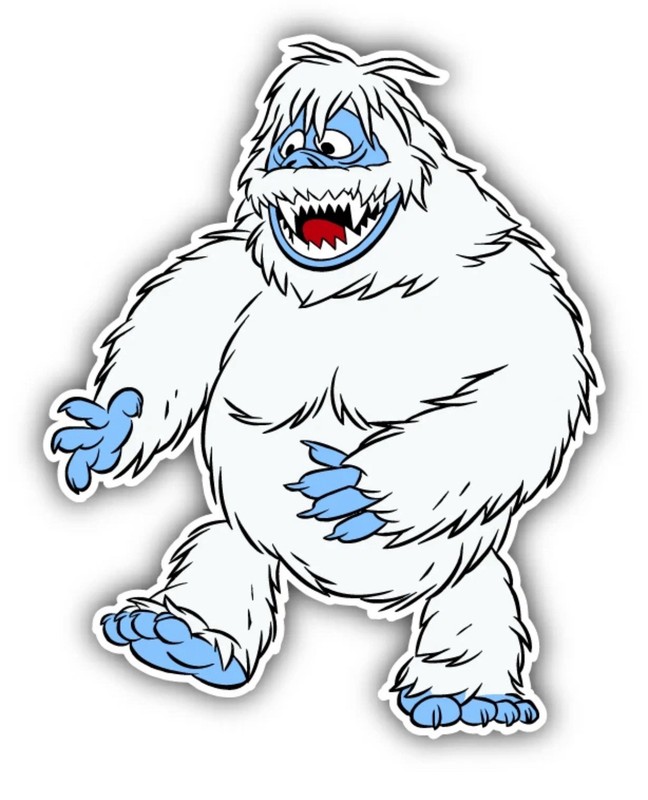 Rankin Bass YETI ABOMINABLE SNOWMAN RUDOLPH RED NOSE REINDEER 3” Sticker Decal