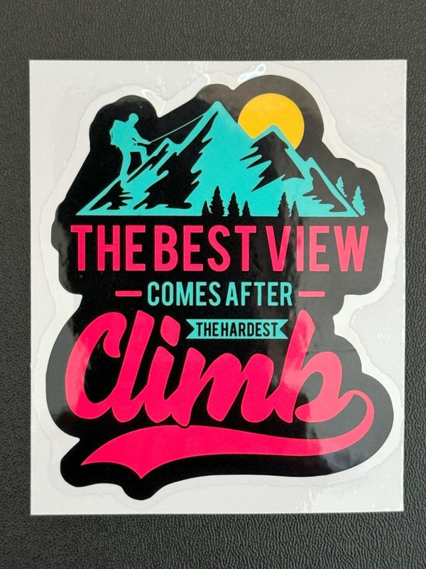 The Best View Sticker Laptop Water Bottle Motivational Quote