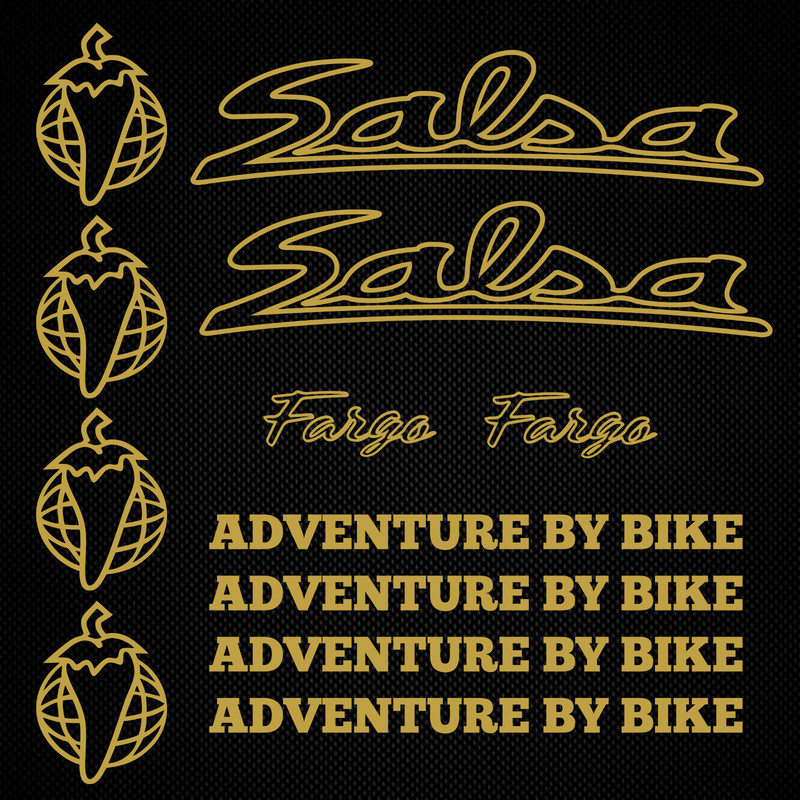 Salsa Fargo stickers bicycle frame paprika decals for road bike fork bmx mtb