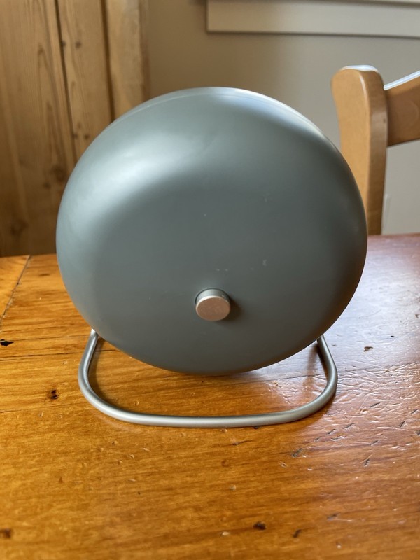 Arne Jacobsen Table Alarm Clock Gray Danish Design Icon – Modernist Desk Clock gallery