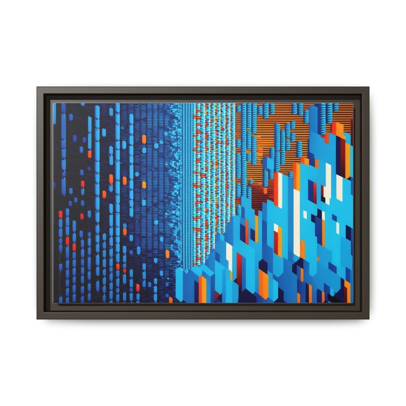 Abstract Art Drip Drip Painting Floating Framed Canvas Art, anyroom made USA