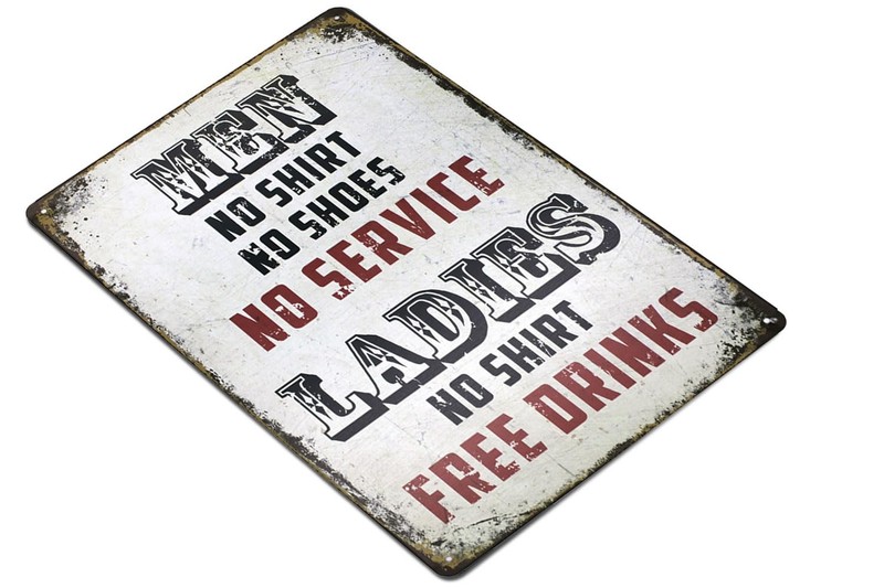 Beer Alcohol Free Drinks Funny Tin Sign Bar Pub Diner Cafe Wall Decor Home De... gallery