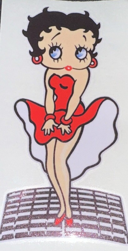 BETTY BOOP STICKER✨💋💄❤️👠💋✨5 1/4” X 2 3/4”✨GLOSSY✨MARILYN MONROE👗✨SEXY✨❤️‍🔥