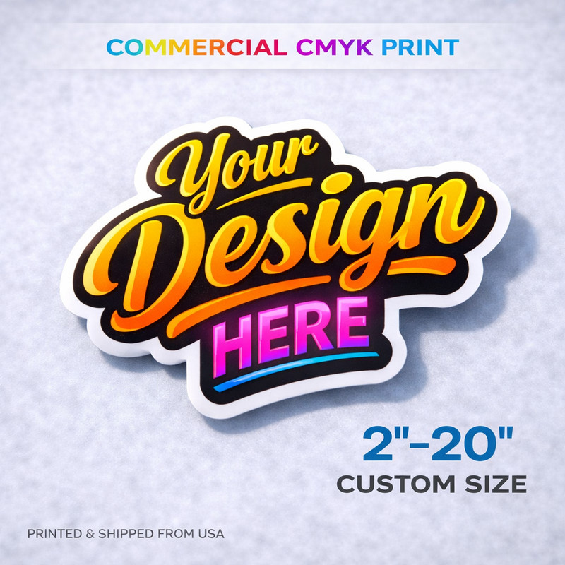 Custom Business Logo Stickers | Full Color Vinyl Waterproof 2″-20″