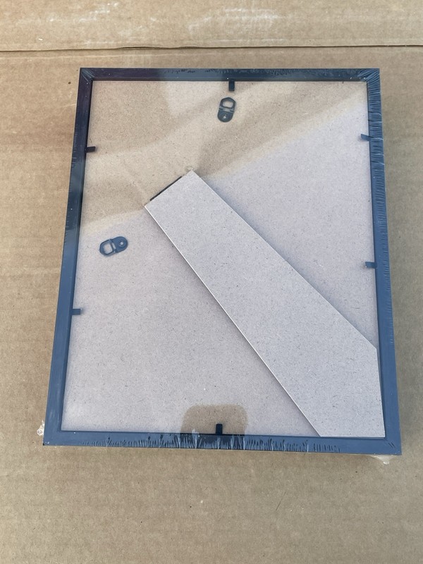 8x10 Shadowbox Picture Frame Black Wood Frame, White Background gallery