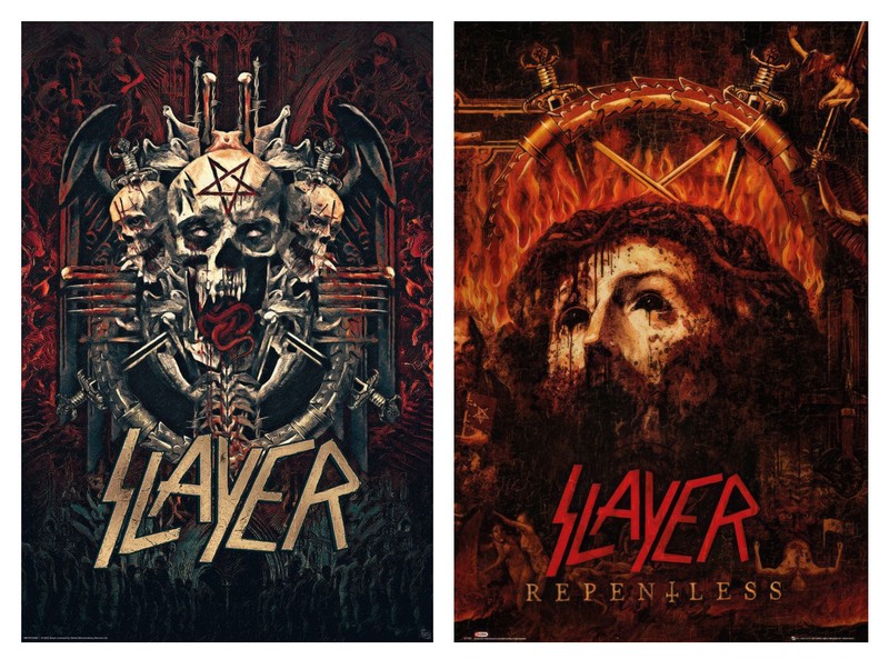 Slayer – 2 Piece Music Poster Set (Skullgram & Repentless) (Size: 24 x 36″ each)